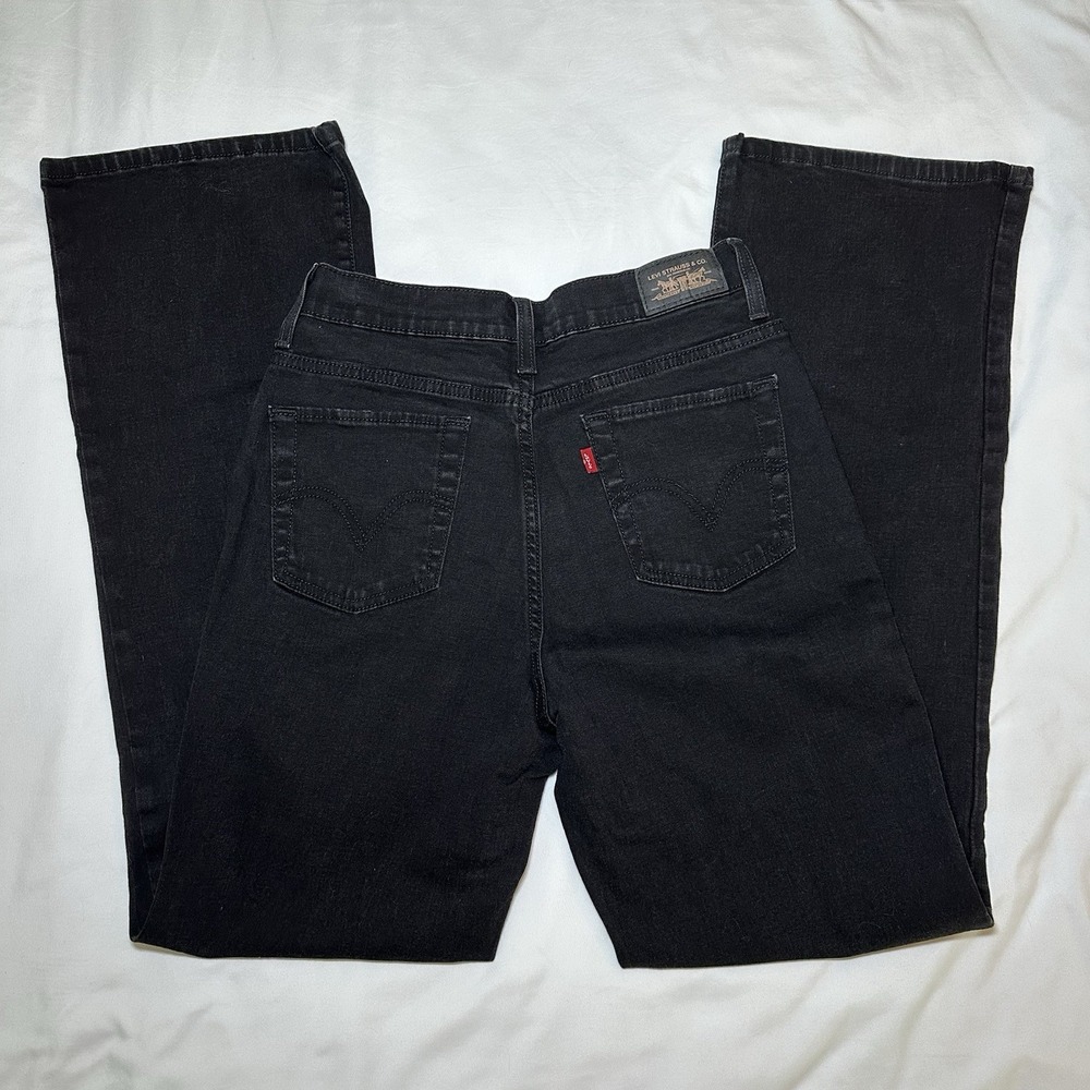 Levi's 512 Womens Size 10M Perfectly Slimming Bootcut Black Denim Jeans - Picture 4 of 10